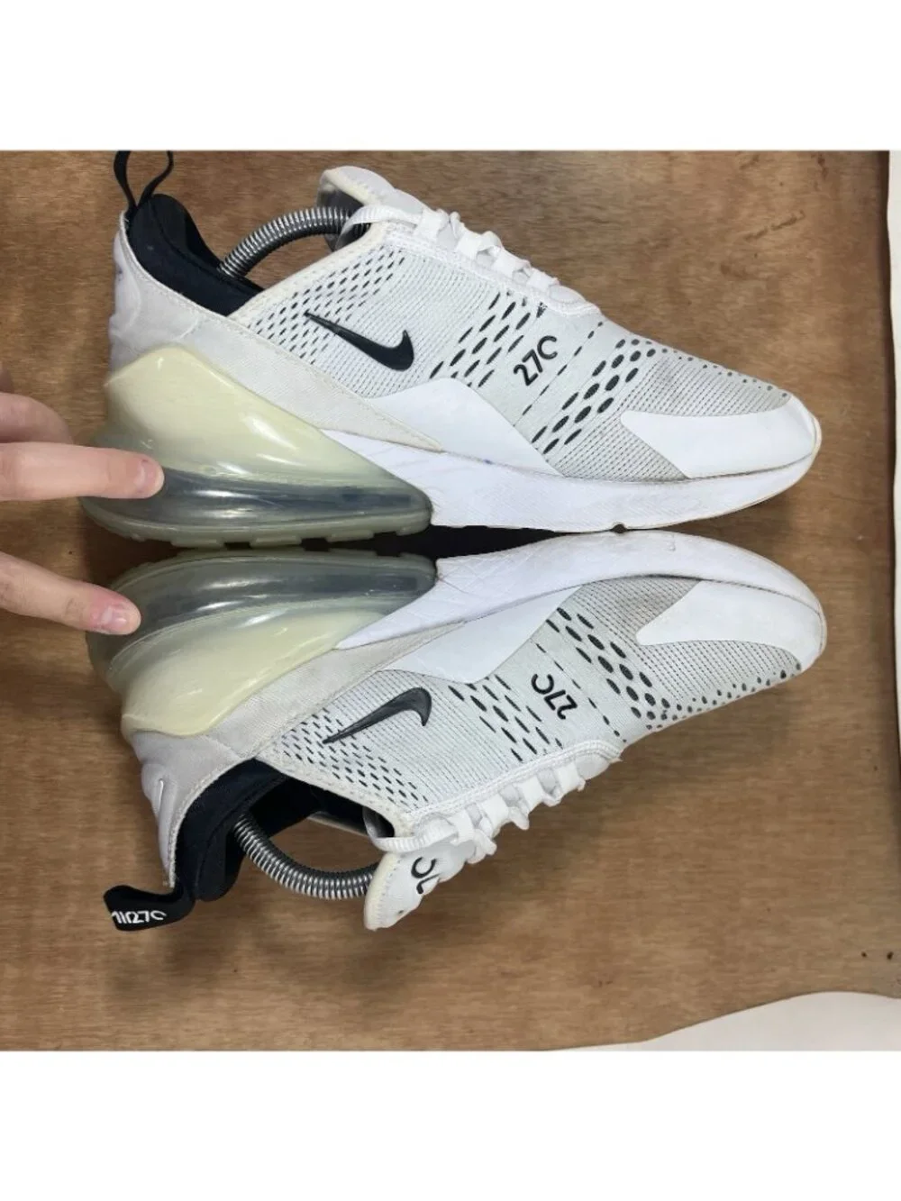 Nike Air Max 270 Women Size 11.5 White Running Shoes AH6789-100